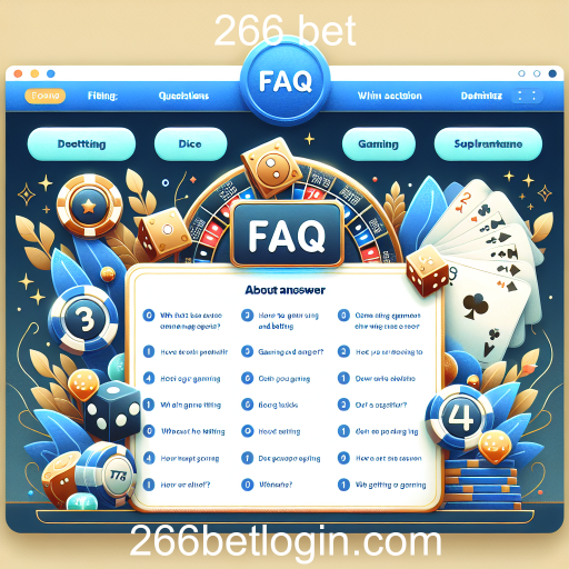 Entenda o FAQ da 266 Bet: Esclarecendo Dúvidas sobre Jogos e Apostas